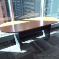Maple 72" Racetrack Meeting Table, Grey Base Maple 72" Racetrack Meeting Table, Grey Base